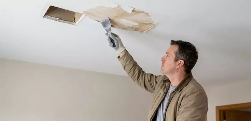 Dry Ceiling After Water Leak in Sargent