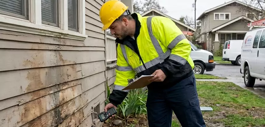 Water Damage Exterior Wall Sargent